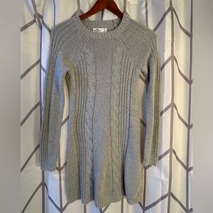 Hollister Light Gray Knit Mini Dress